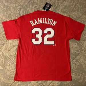 NWT Vintage Majestic Texas Rangers Josh Hamilton #24 Shirt Mens Sz XL